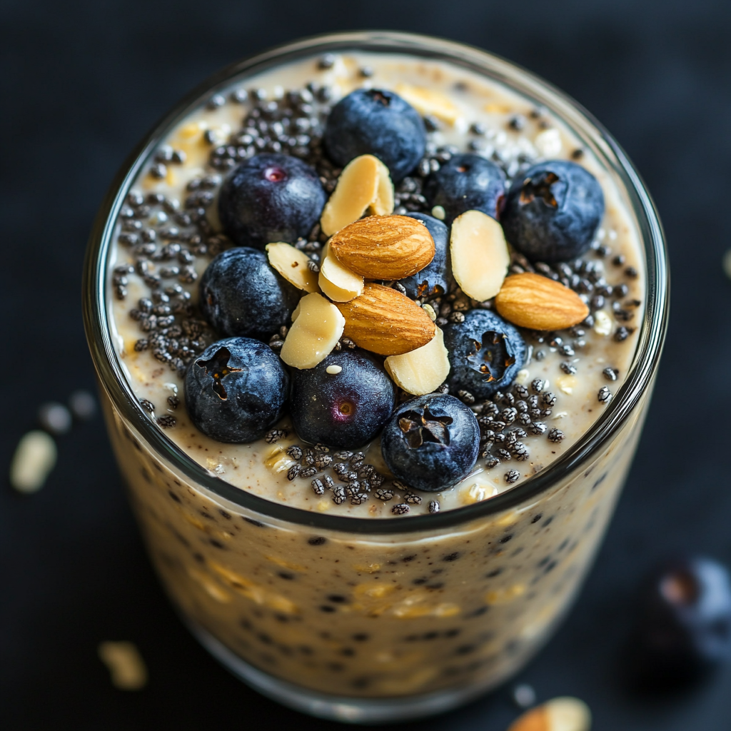Blueberry Chia Overnight Oats Recipe for a Healthy Breakfast